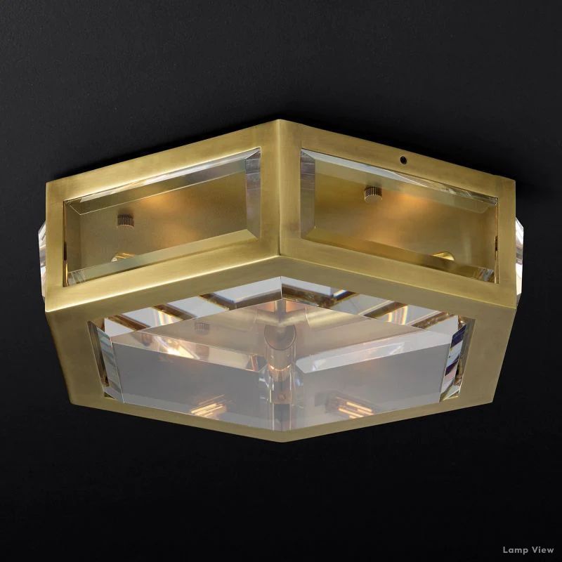 Chevalier Bordered Crystal Flush Mount