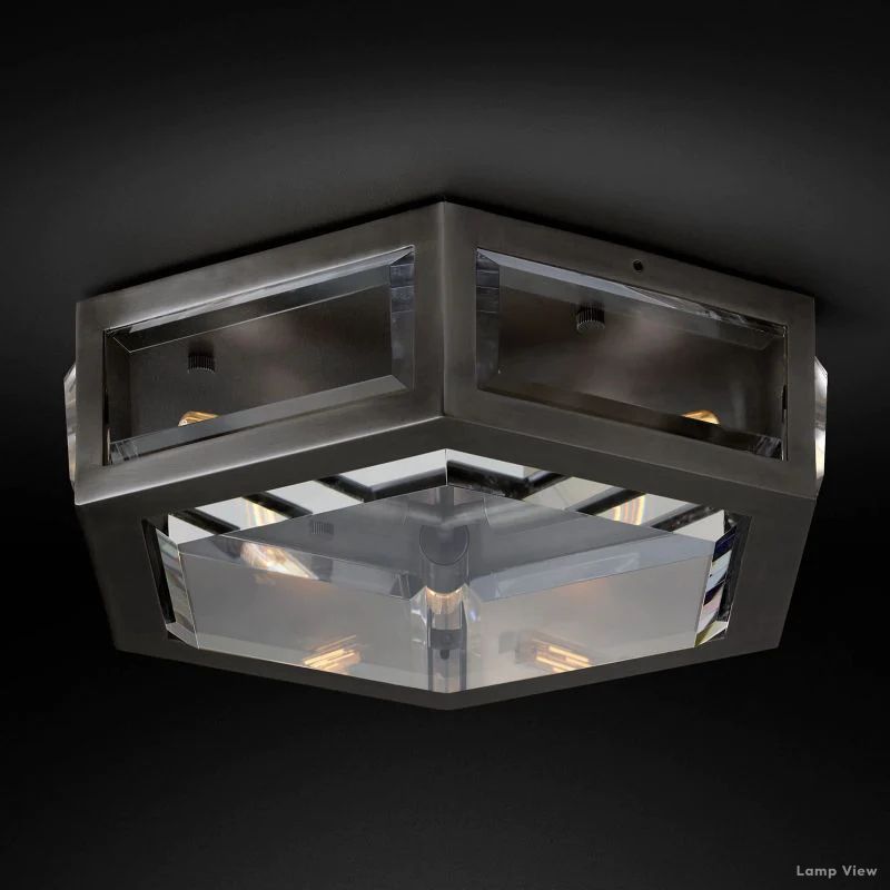 Chevalier Bordered Crystal Flush Mount