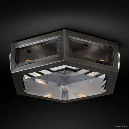 Chevalier Bordered Crystal Flush Mount