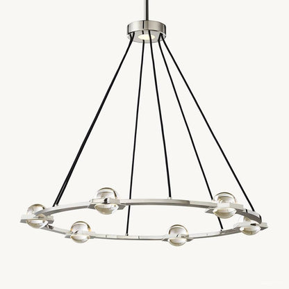 Eclatant Inset Crystal Round Chandelier 36"