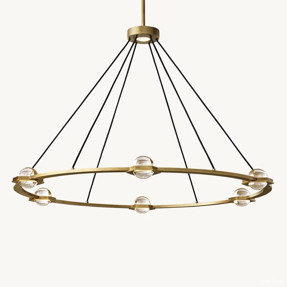 Eclatant Inset Crystal Round Chandelier 48"
