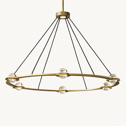 Eclatant Inset Crystal Round Chandelier 48"