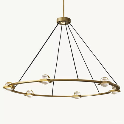 Eclatant Inset Crystal Round Chandelier 48"