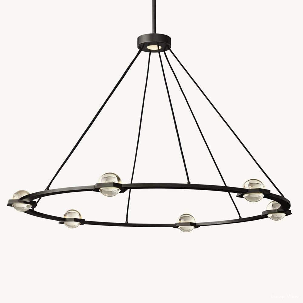 Eclatant Inset Crystal Round Chandelier 48"