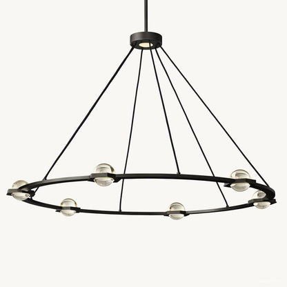 Eclatant Inset Crystal Round Chandelier 48"