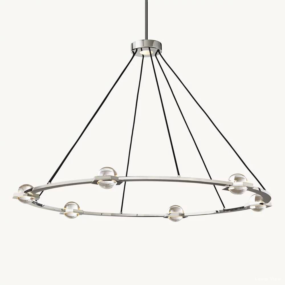 Eclatant Inset Crystal Round Chandelier 48"