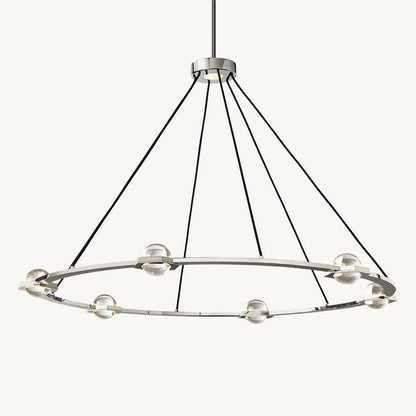 Eclatant Inset Crystal Round Chandelier 48"