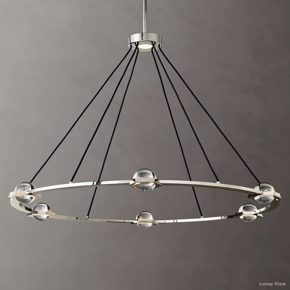 Eclatant Inset Crystal Round Chandelier 48"