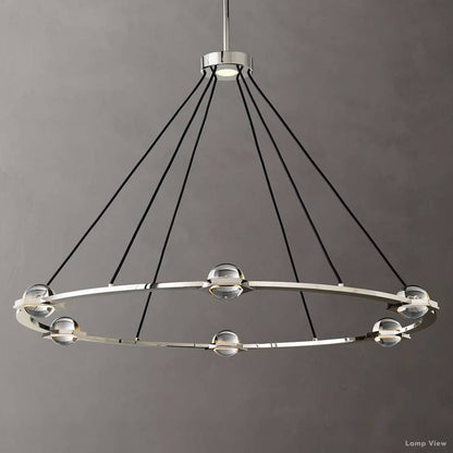 Eclatant Inset Crystal Round Chandelier 48"