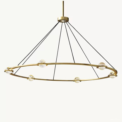Eclatant Inset Crystal Round Chandelier 60"