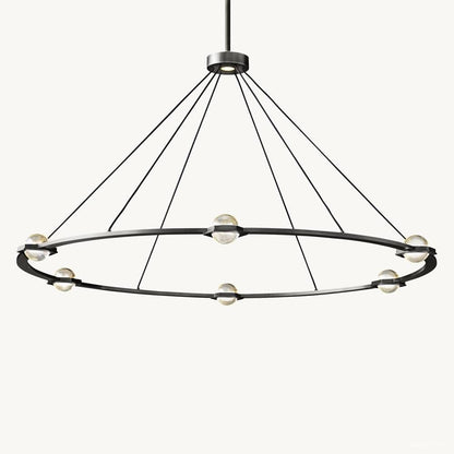 Eclatant Inset Crystal Round Chandelier 60"