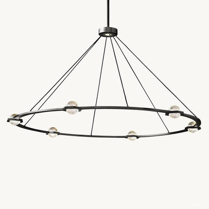 Eclatant Inset Crystal Round Chandelier 60"