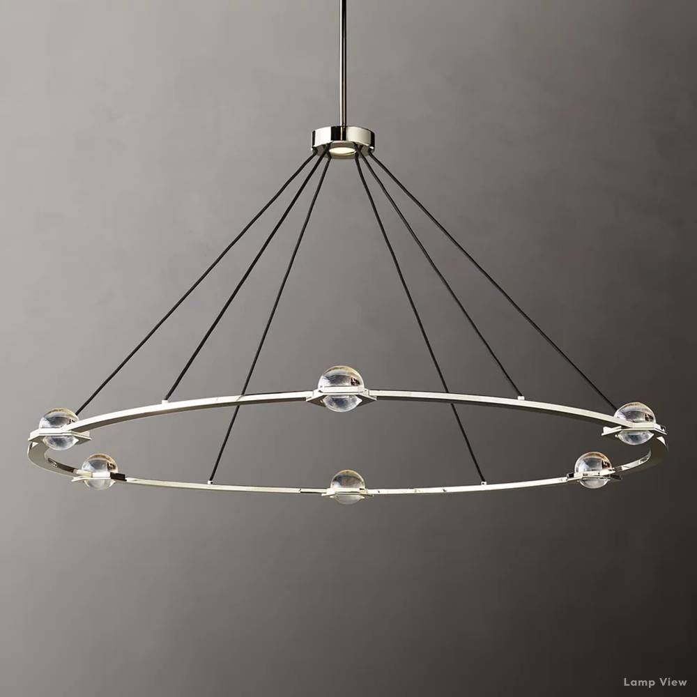 Eclatant Inset Crystal Round Chandelier 60"