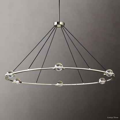 Eclatant Inset Crystal Round Chandelier 60"
