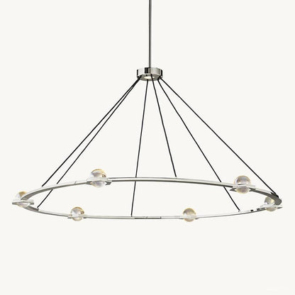 Eclatant Inset Crystal Round Chandelier 60"