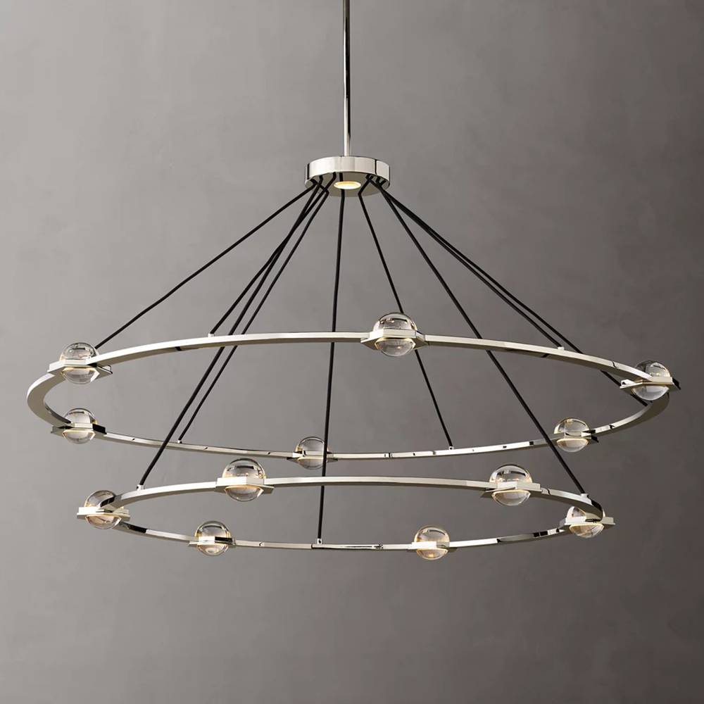 Eclatant Two-Tier Round Chandelier 60"