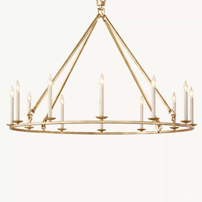 Hartwell Lantern Frame Round Chandelier 50"