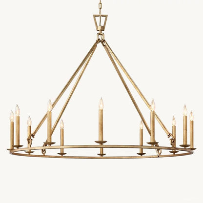 Hartwell Lantern Frame Round Chandelier 50"