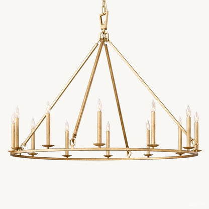 Hartwell Lantern Frame Round Chandelier 50"