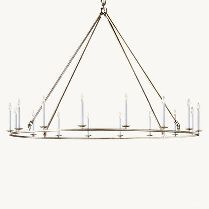 Hartwell Lantern Frame Round Chandelier 50"