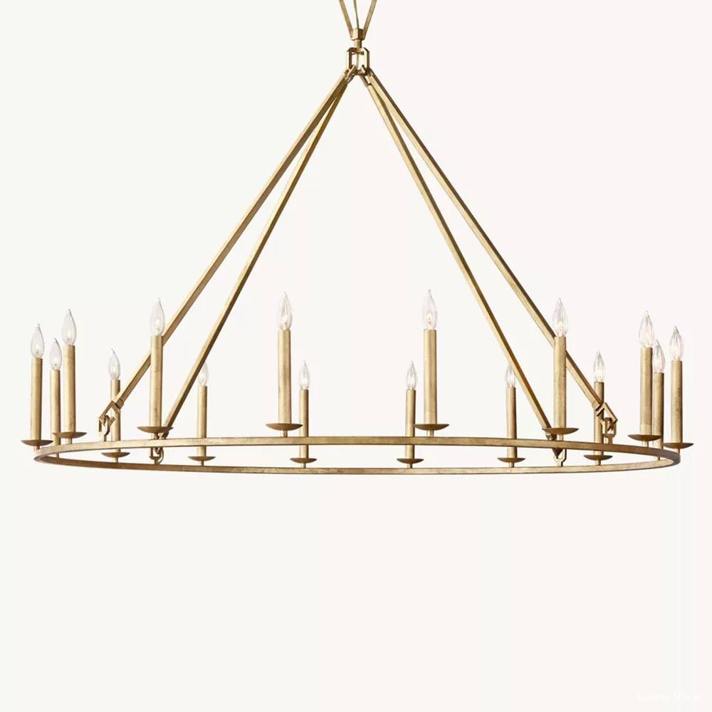 Hartwell Lantern Frame Round Chandelier 60"