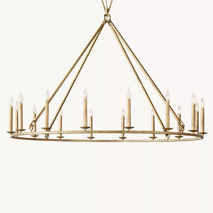 Hartwell Lantern Frame Round Chandelier 60"