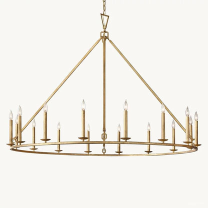 Hartwell Lantern Frame Round Chandelier 60"