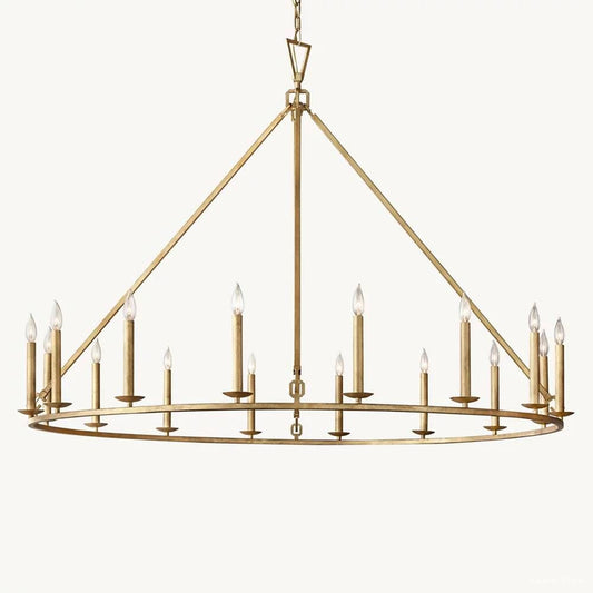 Hartwell Lantern Frame Round Chandelier 60"