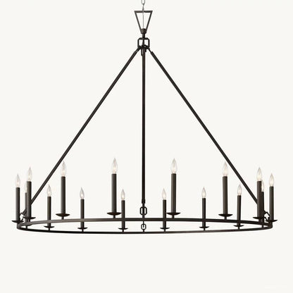 Hartwell Lantern Frame Round Chandelier 60"