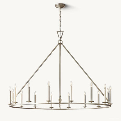 Hartwell Lantern Frame Round Chandelier 60"