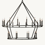 Carrick Two-Tier Round Chandelier 62"
