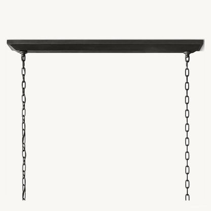 Hartwell Lantern Frame Rectangular Chandelier 72"