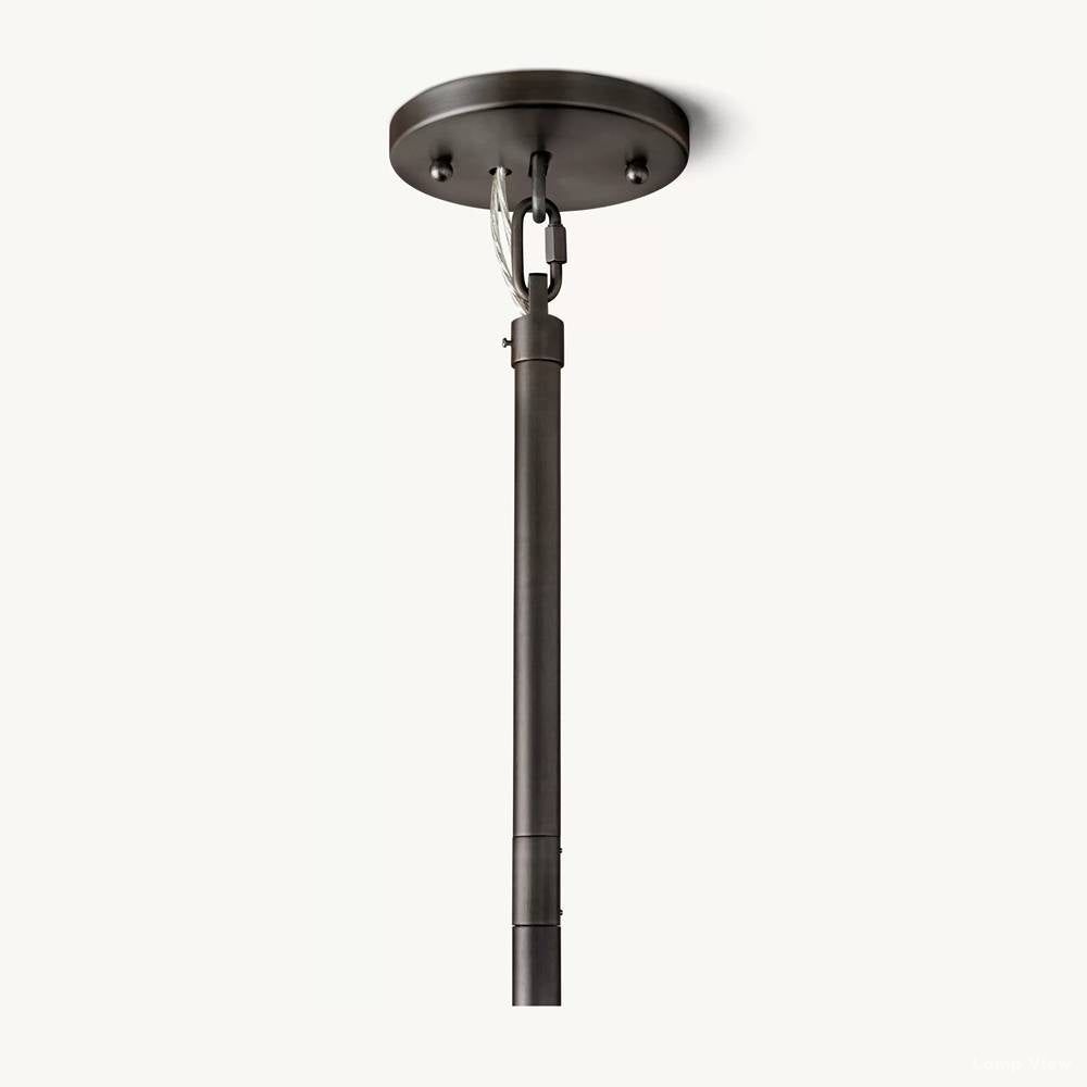 Cielo Ridged Glass Three-Tier Round Chandelier 48"