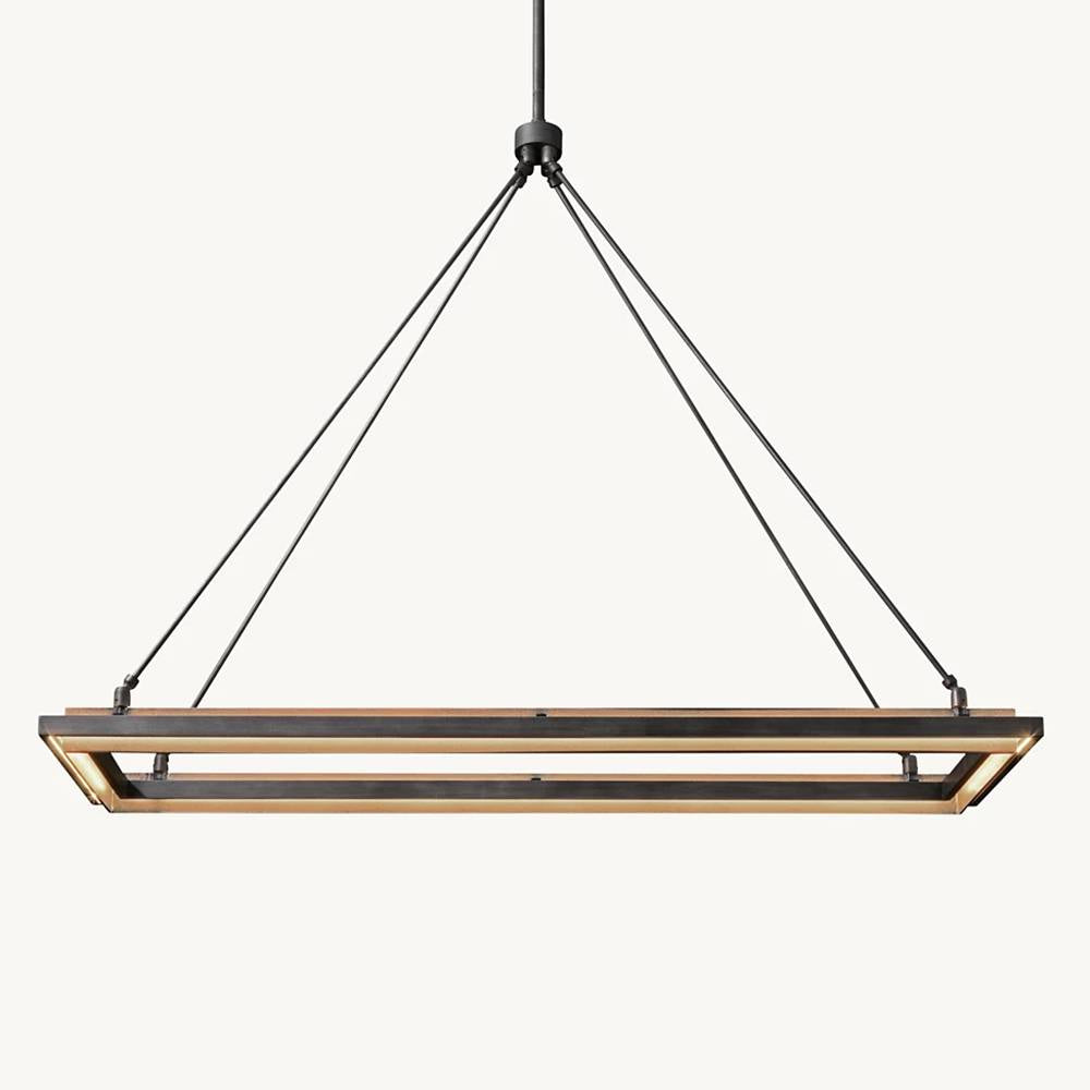 Peralta Forged Rectangular Chandelier