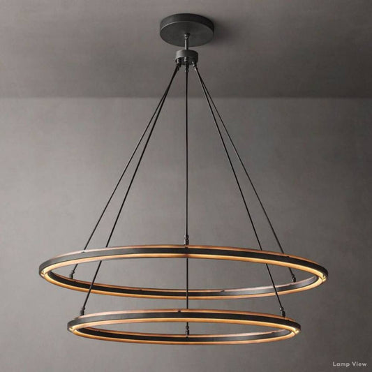 Peralta Subtle Glow Two-Tier Round Chandelier