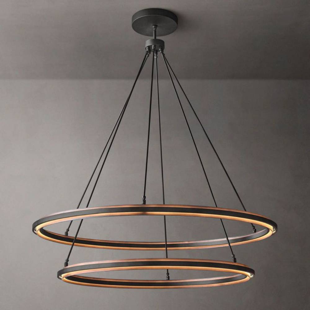 Peralta Forged Two-Tier Round Chandelier