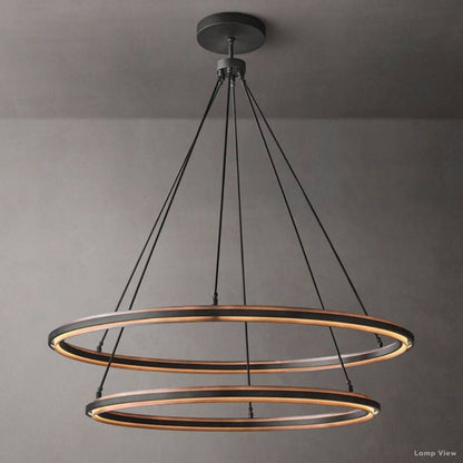 Peralta Subtle Glow Two-Tier Round Chandelier