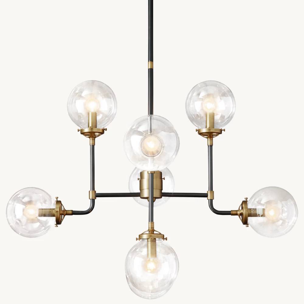 Bistro Globe Chandelier 34"
