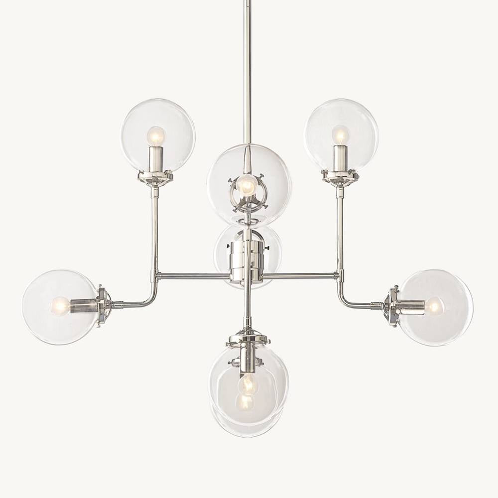 Bistro Globe Chandelier 34"