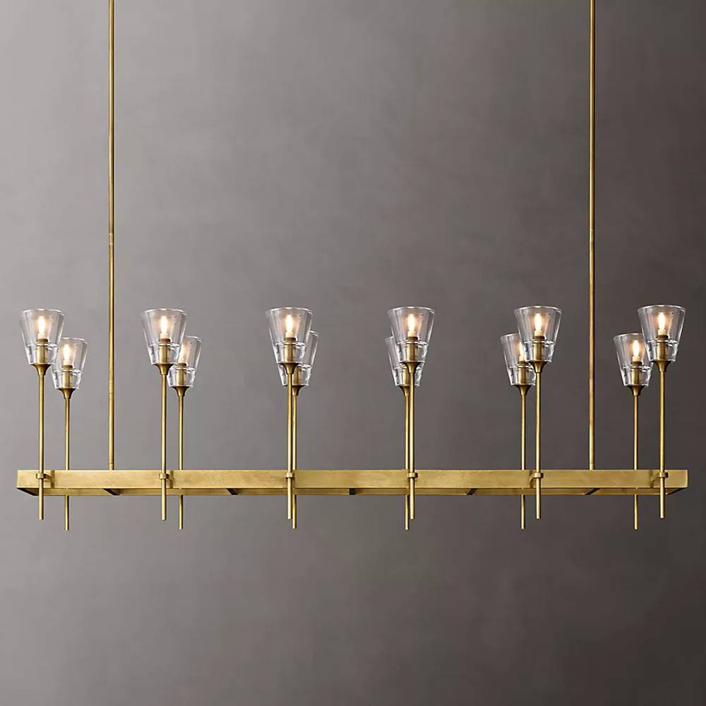 Torche Rectangular Chandelier 54"