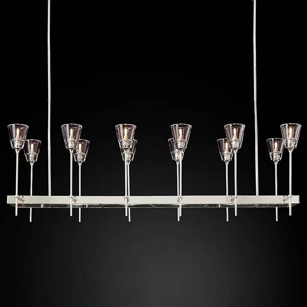 Torche Rectangular Chandelier 54"