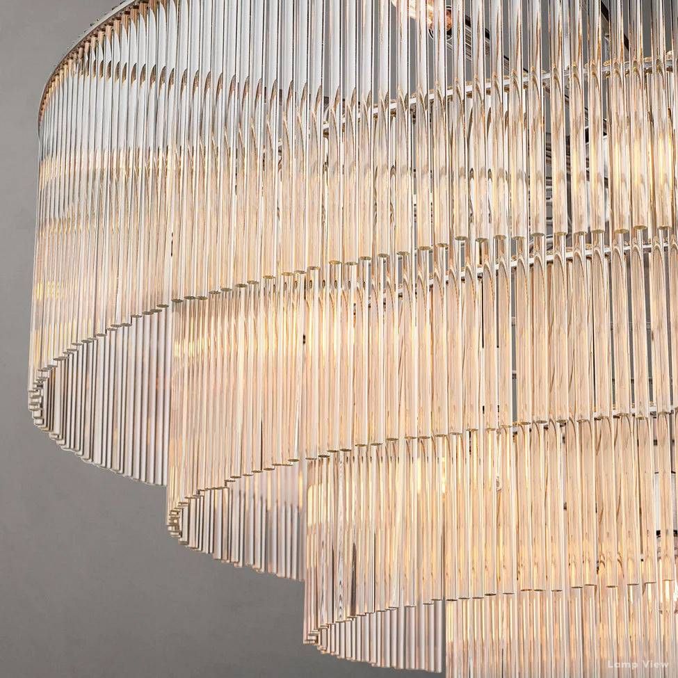 Amadeo Slender Crystal Grand Glass Chandelier 36"