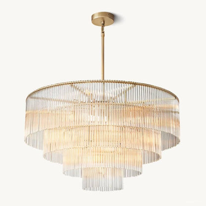Amadeo Slender Crystal Round Chandelier 40"