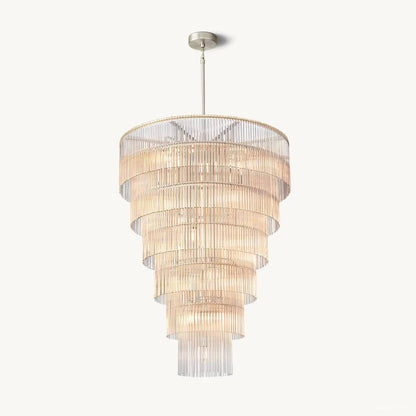 Amadeo Slender Crystal Grand Glass Chandelier 36"