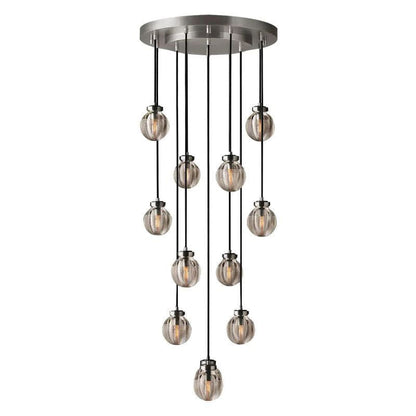 Pearl Shimmer Crystal Round Chandelier 38"