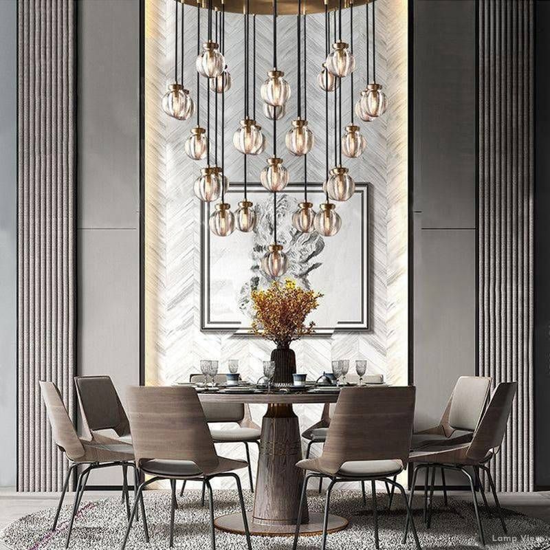 Pearl Shimmer Crystal Round Chandelier 38"