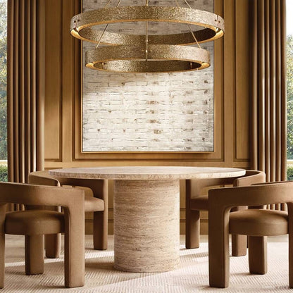 Vouvray Cast Surface Round Chandelier 36"