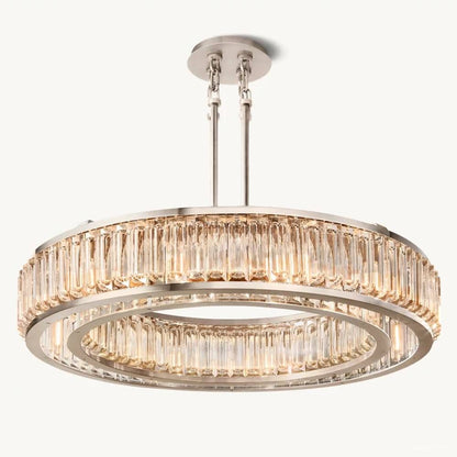 Maurier Pillared Crystal Round Chandelier 48"