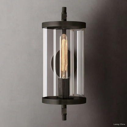 Devaux Glass Pillar Round Wall Sconce