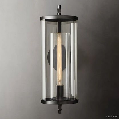 Devaux Glass Pillar Round Wall Sconce